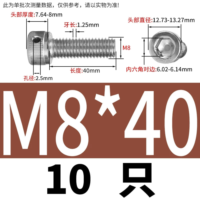 DIN912 Stainless Steel Lead Seal Screw Hex Head Side Hole Anti-Dislodge Fastener