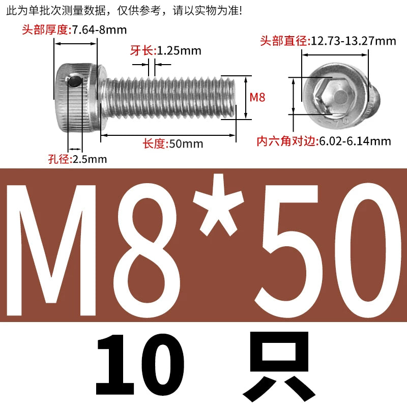 DIN912 Stainless Steel Lead Seal Screw Hex Head Side Hole Anti-Dislodge Fastener