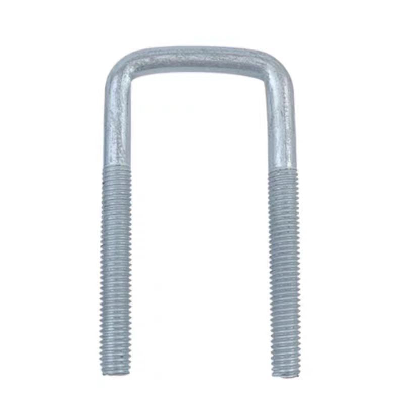 M6/M8/M10 Galvanized U-bolt Square card Right angle screw Bolt U-shaped square card pipe card fixed buckle pipe clamp  for Secure Tube Fixing & Installation