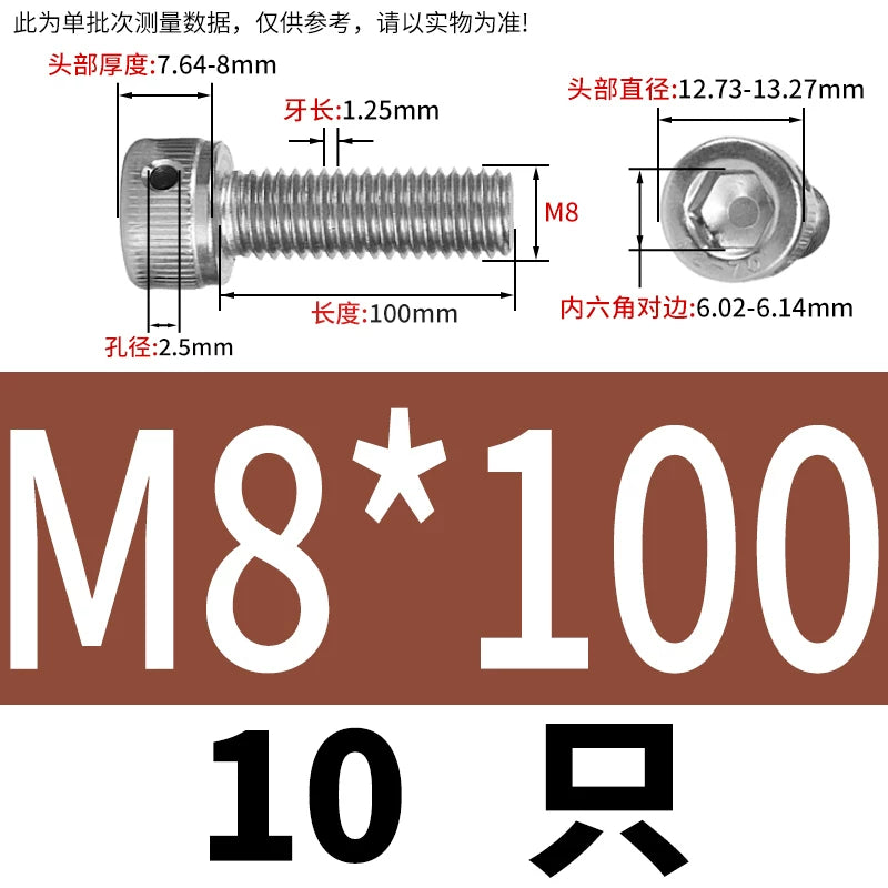 DIN912 Stainless Steel Lead Seal Screw Hex Head Side Hole Anti-Dislodge Fastener