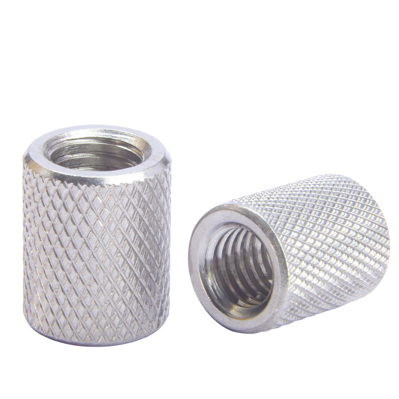 M3/M5/M10 304 Stainless Steel Knurled Long Nut – Hand Screw Extended Cylindrical Adjustment Cap for DIY & Equipment