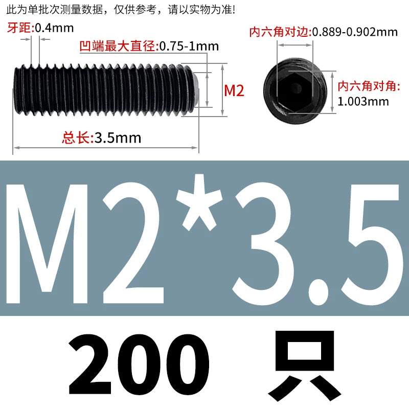 DIN916/GB80 M1.6-M24 Concave End Screw | 12.9 Grade Hex Socket Headless Industrial Set Screw