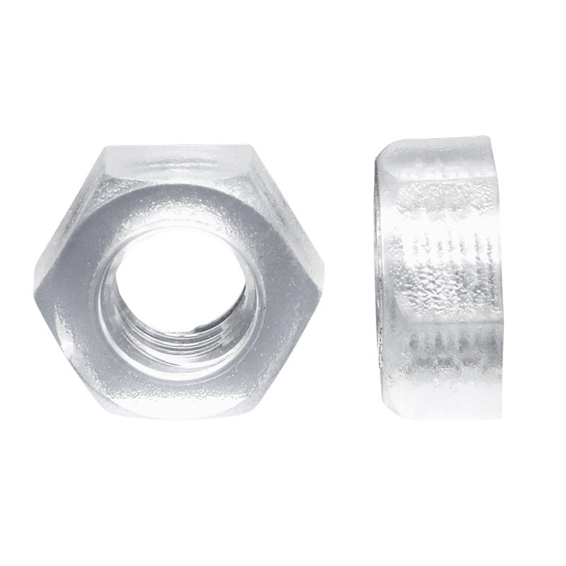 M2/M3/M4/M10 PC Clear Nuts Plastic Hex Nuts Acrylic Plastic Screws Nuts for Display Cases & Decor