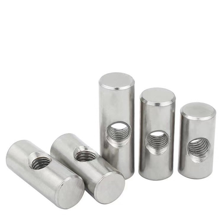 M4/M5/M6 304 Stainless Steel Hammer Nuts Cylindrical Pin Cross Hole Hammer Head Nuts for Furniture & Embedded Installation