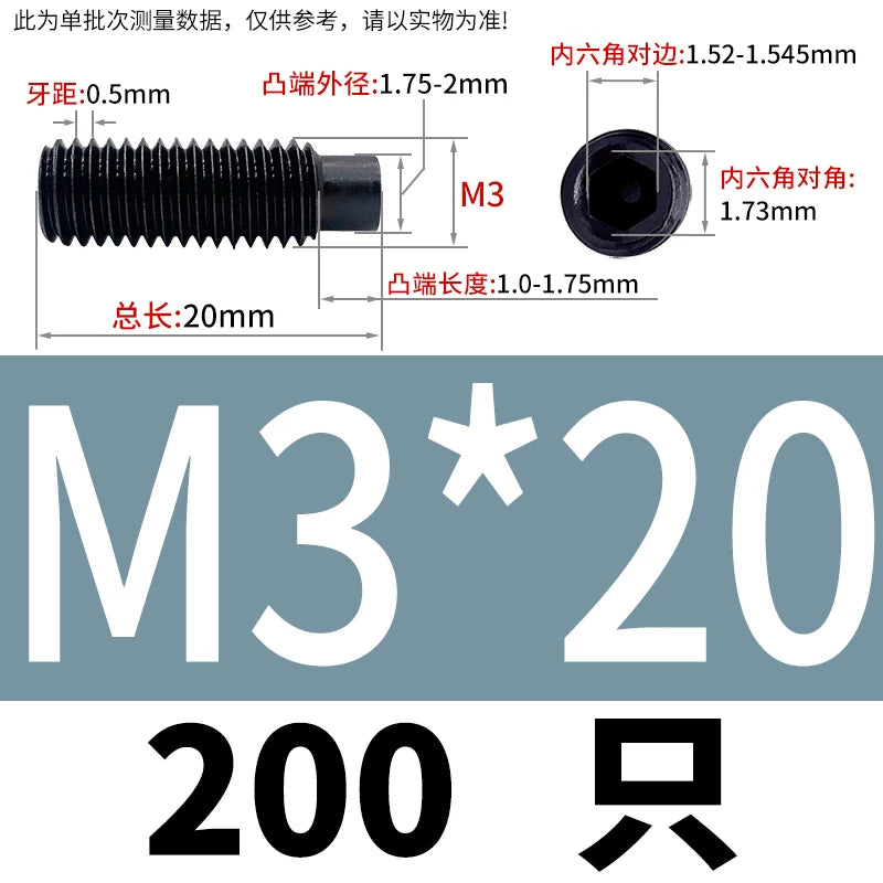 GB79/DIN915 M2.5-M16 Convex End Screw 12.9 Grade Hex Socket Cylindrical Headless Industrial Set Screw