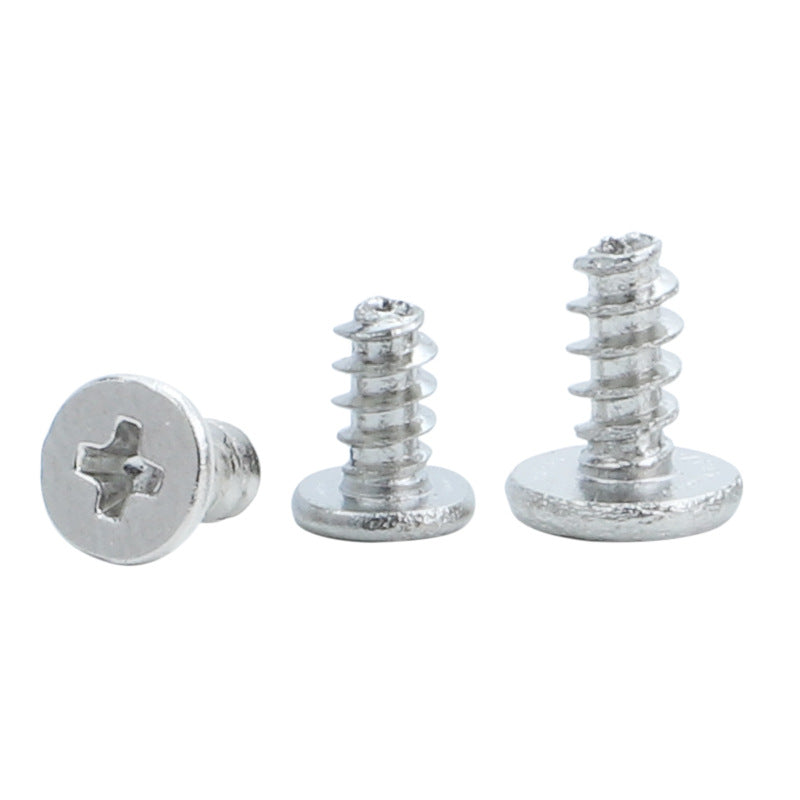 M2/M3/M4 304 Stainless Steel Cross Flat Head Screw Thin Head Screw Flat Head Flat Tail Self-Tapping Screw for DIY & Furniture Assembly