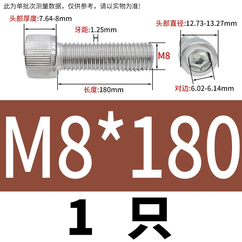 DIN912 M6-M30 Hex Socket Screw | 304 Stainless Steel Cylinder Cup Head Knurled Machine Screw