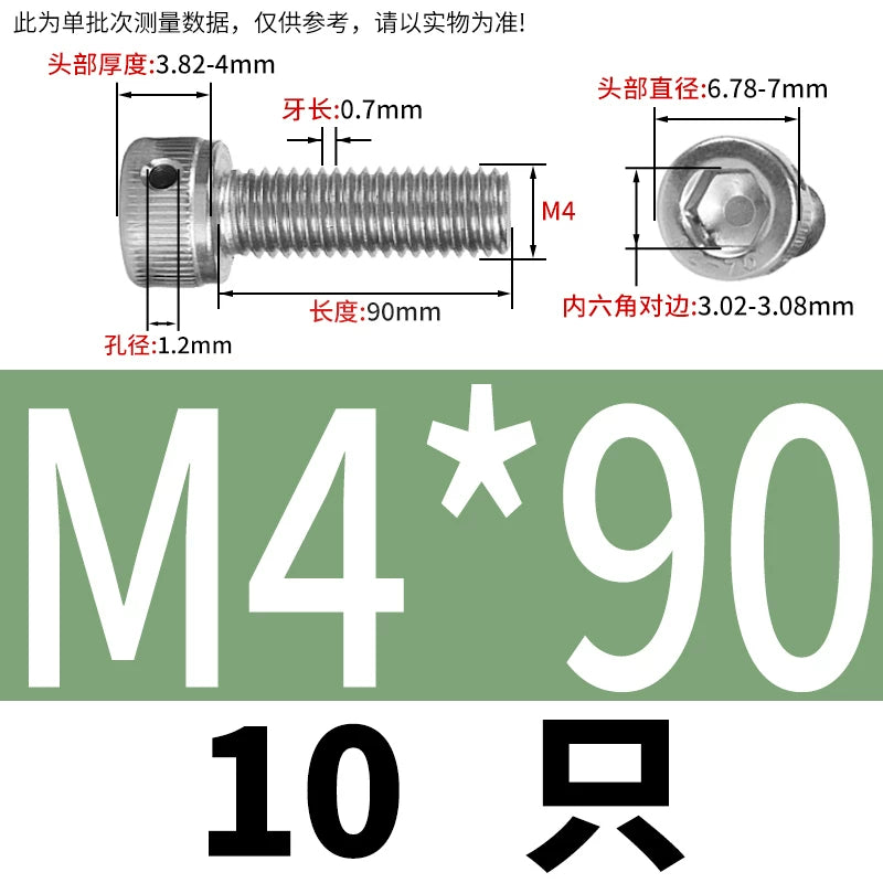 DIN912 Stainless Steel Lead Seal Screw Hex Head Side Hole Anti-Dislodge Fastener