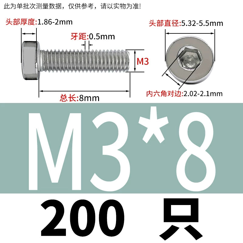 DIN7984 M2-M16 304/316 Stainless Steel Thin Head Allen Screw Low Head Flat Head Allen Bolt