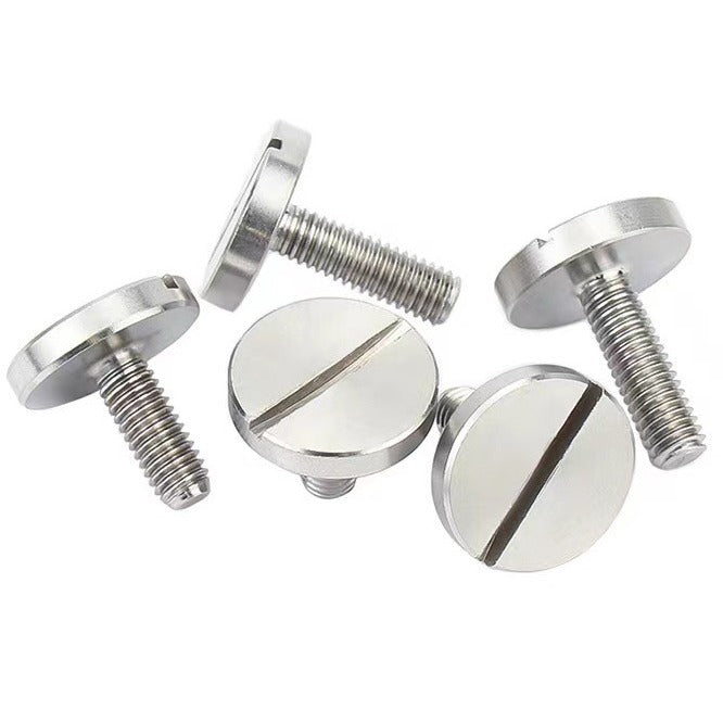 M4 M5 M6 304 Stainless Steel Large Flat Head Slotted Screws Decorative Advertising Nails, Round Head Hand Screws for Decorative Projects, Advertising Displays & Hardware Installation