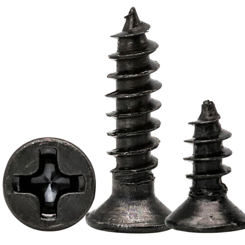 M2/M3/M4/M5 201 stainless steel countersunk cross self-tapping screw bulk flat head self-tapping screw black screw for Furniture & Electronic Assembly