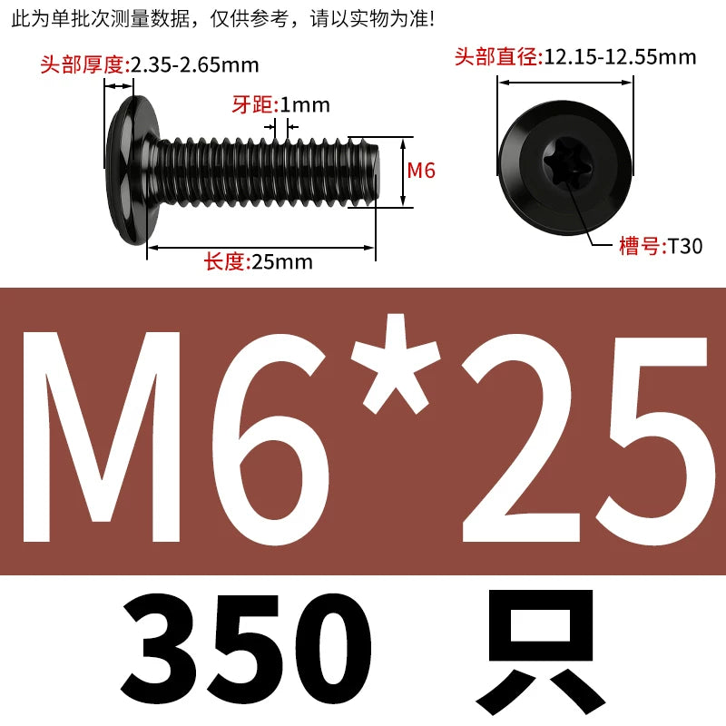 Black Torx Flat Head Furniture Screws & Sleeved Nut Set | 304 Stainless Steel | M3 M4 M5 M6 M8