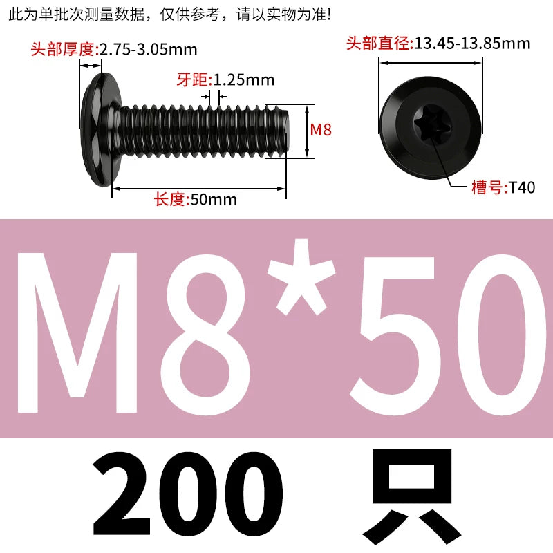 Black Torx Flat Head Furniture Screws & Sleeved Nut Set | 304 Stainless Steel | M3 M4 M5 M6 M8