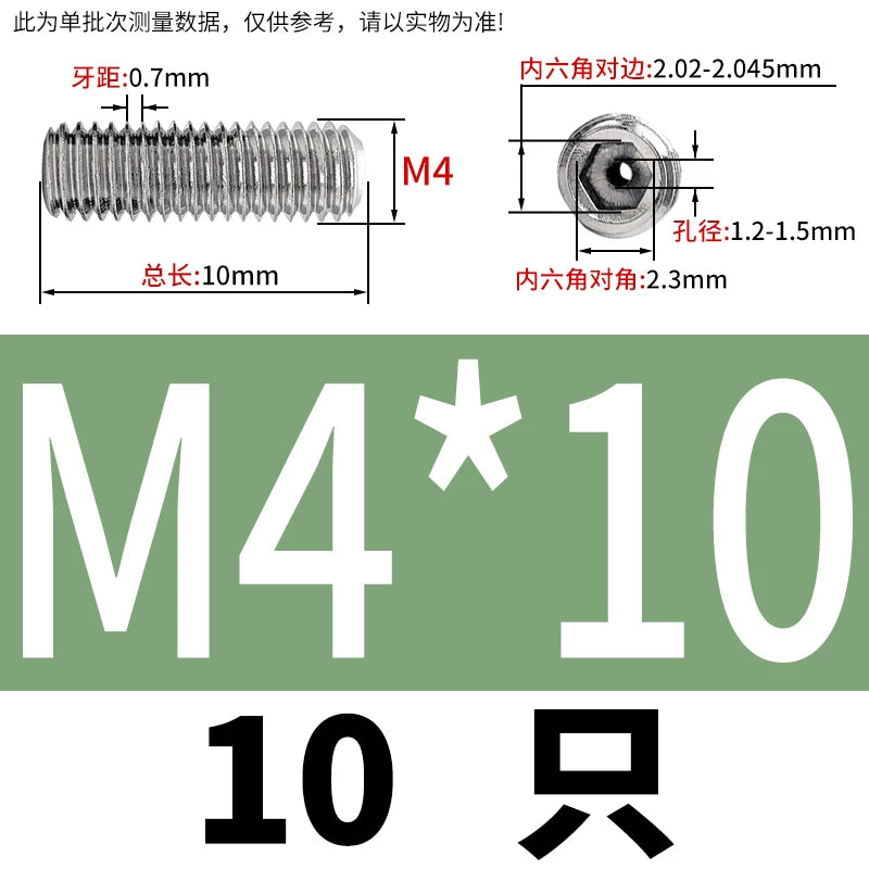 DIN913 Hex Socket Set Screw 304/316 Hollow Perforated Vacuum Exhaust Screw