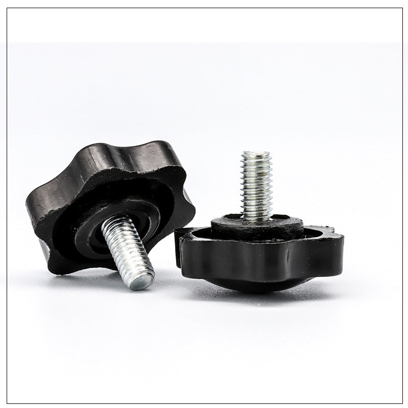 M4/M6 304 stainless steel plastic plum blossom hand screw plastic six-star handle plastic plum blossom handle screw for Home & Workshop Repair
