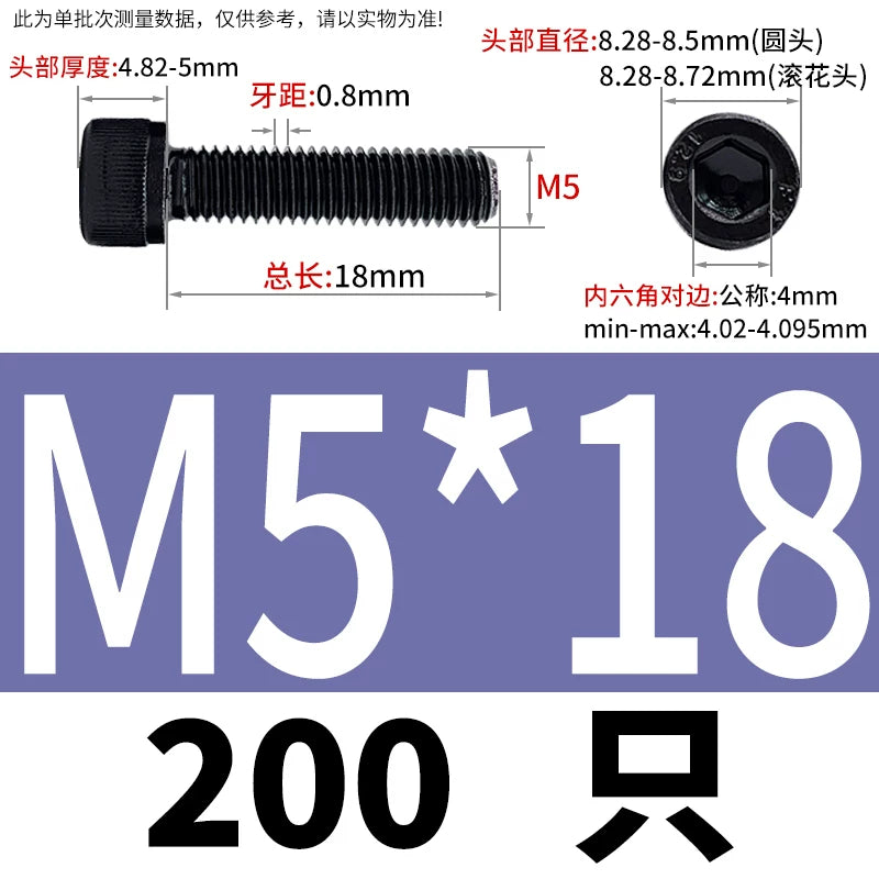 DIN912  M1.4-M16 Grade 12.9 Cup Head Hexagon Screw Full Thread Cylindrical Knurled Head Metric Screw