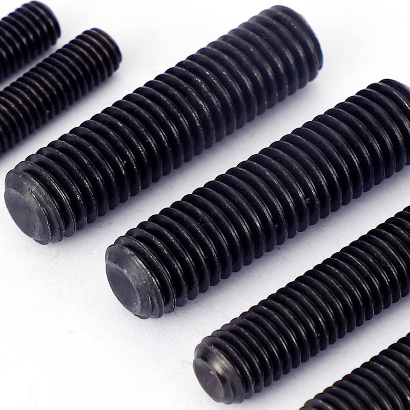 M2/M4/M5/M6 Grade 12.9 fine tooth black concave end inner hexagon machine rice screw fixed stop bolt top wire for Machinery Fixing & Positioning