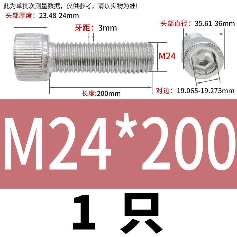 DIN912 M6-M30 Hex Socket Screw | 304 Stainless Steel Cylinder Cup Head Knurled Machine Screw
