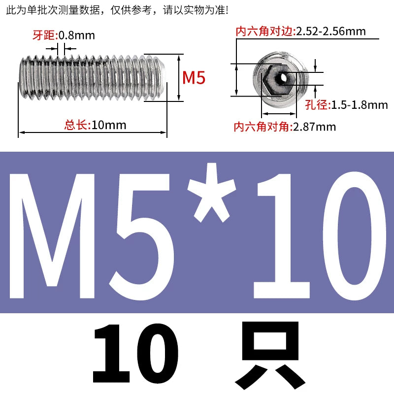 DIN913 Hex Socket Set Screw 304/316 Hollow Perforated Vacuum Exhaust Screw