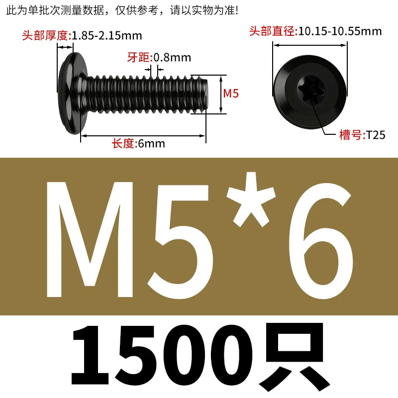 Black Torx Flat Head Furniture Screws & Sleeved Nut Set | 304 Stainless Steel | M3 M4 M5 M6 M8