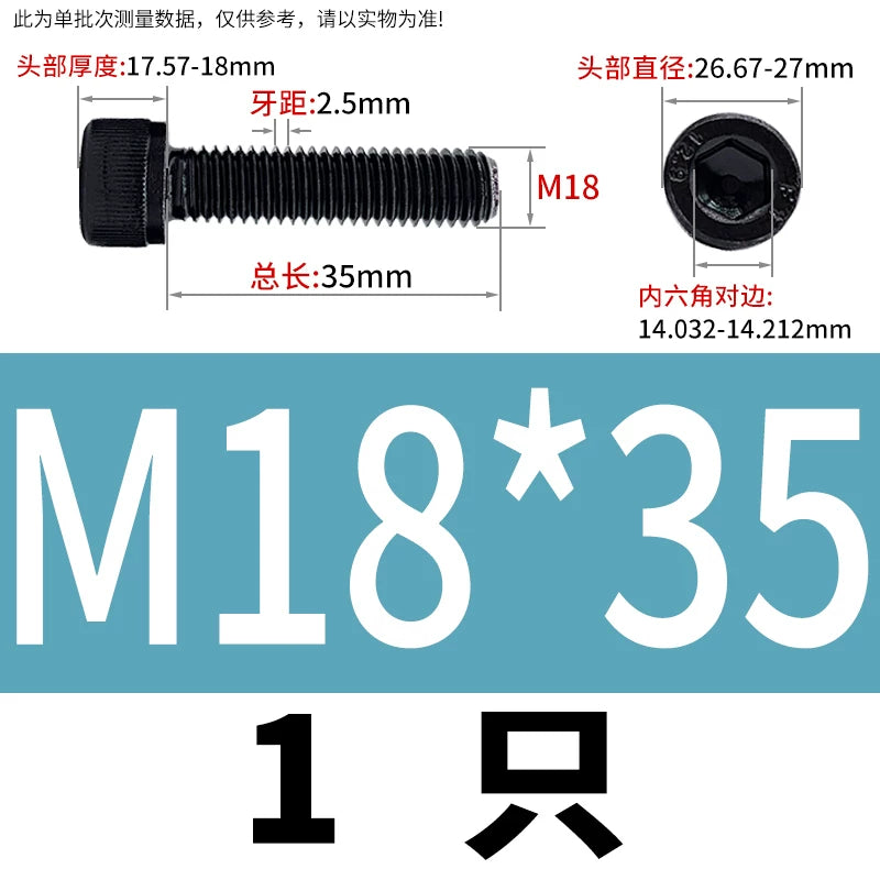 DIN912  M18-M27 Grade 12.9 Machine Screw M18-M27 Knurled Cup Head Hex Socket Full Thread Alloy Steel Fastener