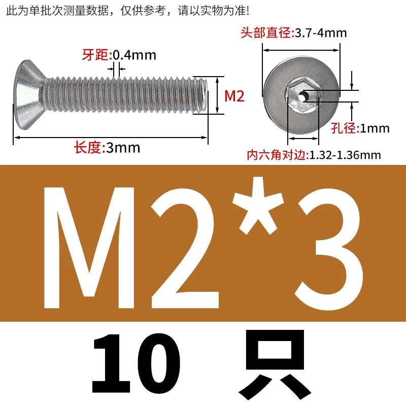 M2-M16 304/316 Stainless Steel Screw Countersunk Hex Hollow Exhaust Vacuum Through-Hole Bolt