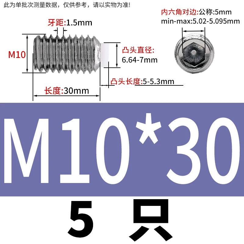 POM/Nylon Rubber Head Plunger 304 Stainless Steel Buffer Stop Screw M2-M10