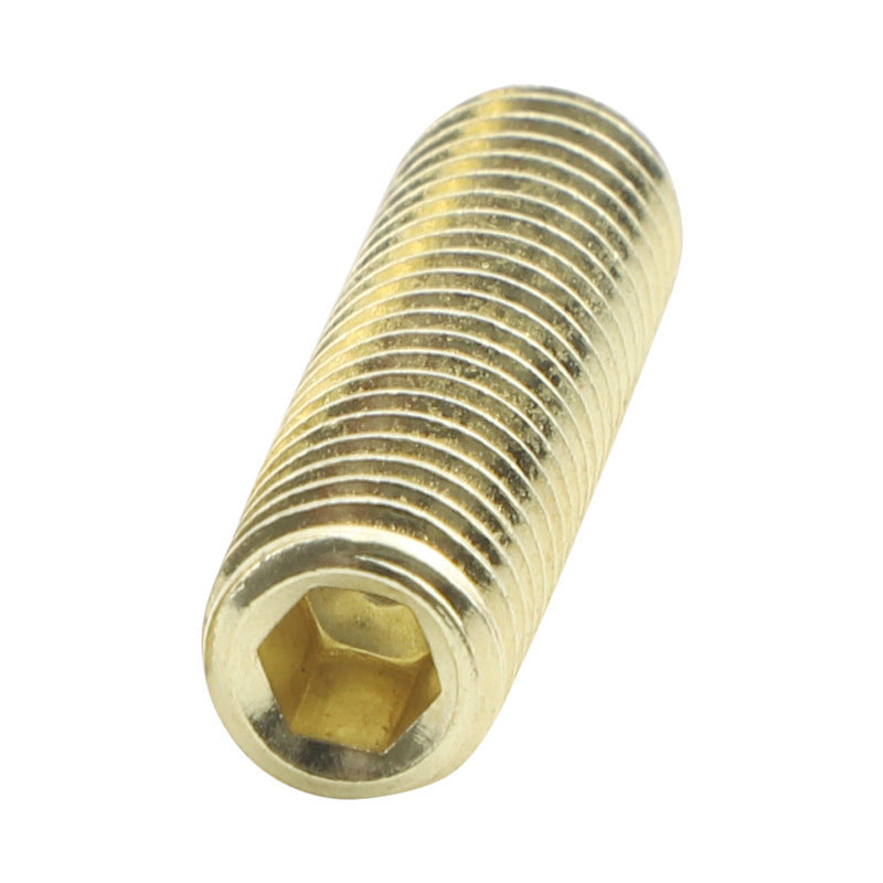 M2/M3/M4/M5/M6/M8 304 stainless steel gold plated flat end machine rice screw stop pay set screw for Industrial Fastening