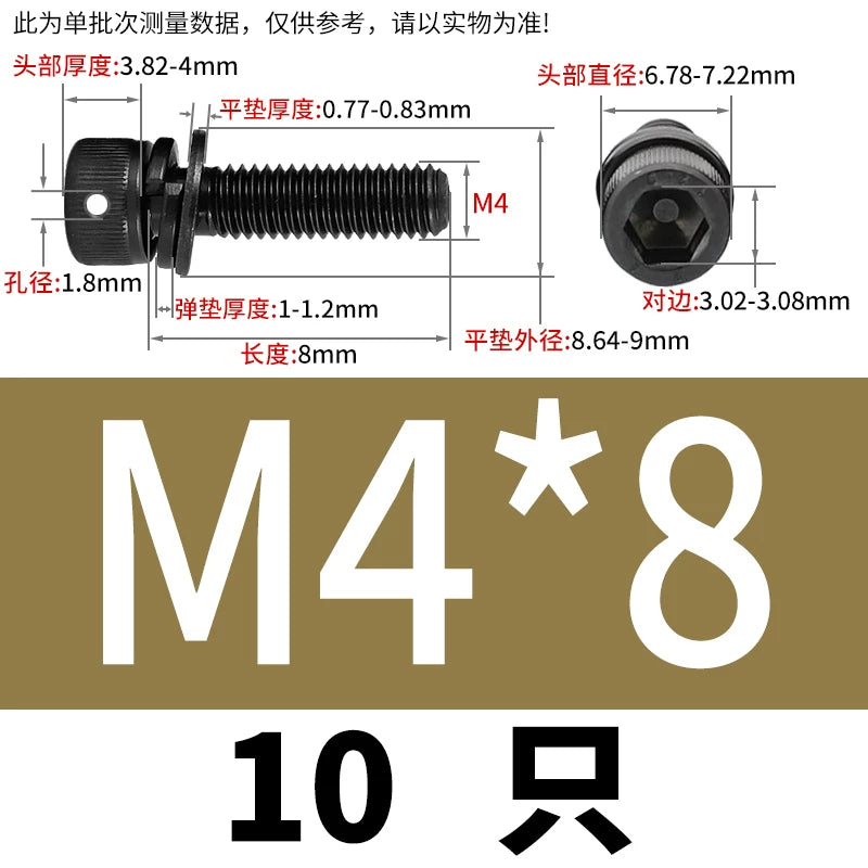 12.9 Grade Hexagonal Three Combination Head Perforated Screw M2-M12 Cup Head Sealed Fastener