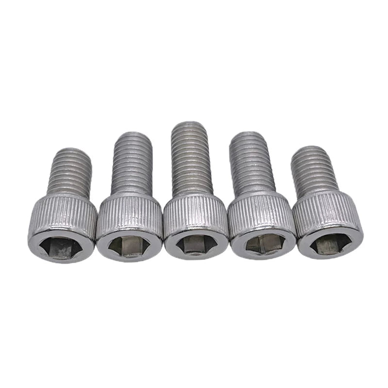 DIN912 304 Stainless Steel Left-Handed Screw Hex Socket Cup/Cylindrical Head Anti-Stripping Anti-Galling M3-M12