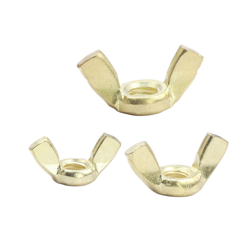 M3/M4 304/201 stainless steel golden butterfly nut hand screw butterfly nut iron plated ingot nut cap for DIY, Hardware & Household Installation
