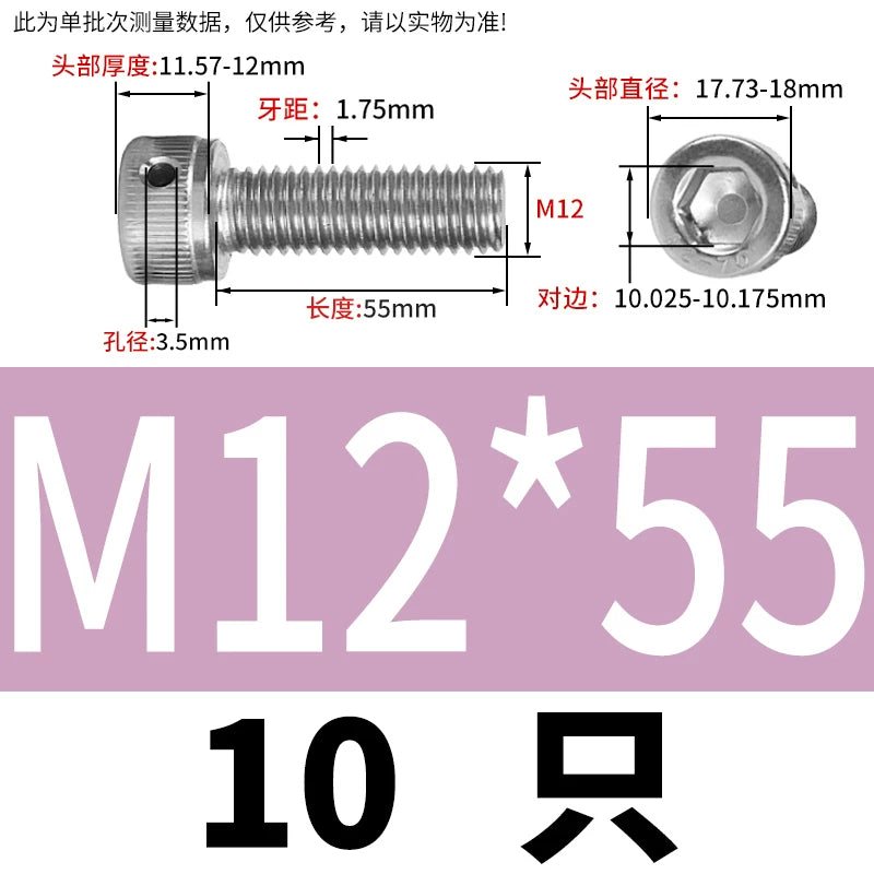 DIN912 Stainless Steel Lead Seal Screw Hex Head Side Hole Anti-Dislodge Fastener