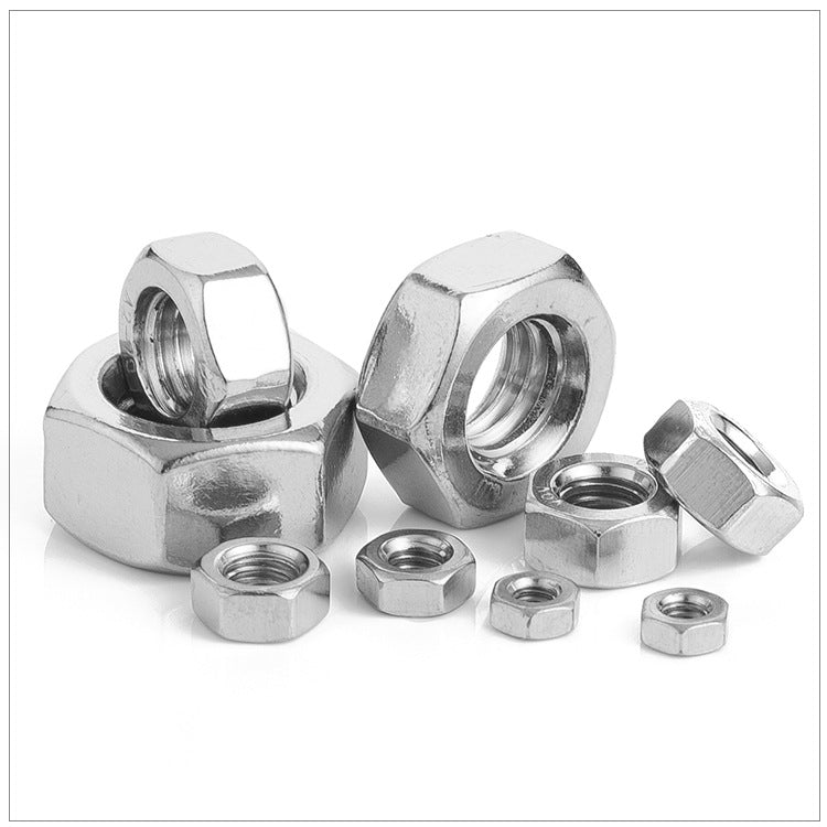 3# 4# 1/4 '5/16 304 Stainless Steel British American Hexagon Nut External Hexagon Nut British American Nut for Furniture & Construction