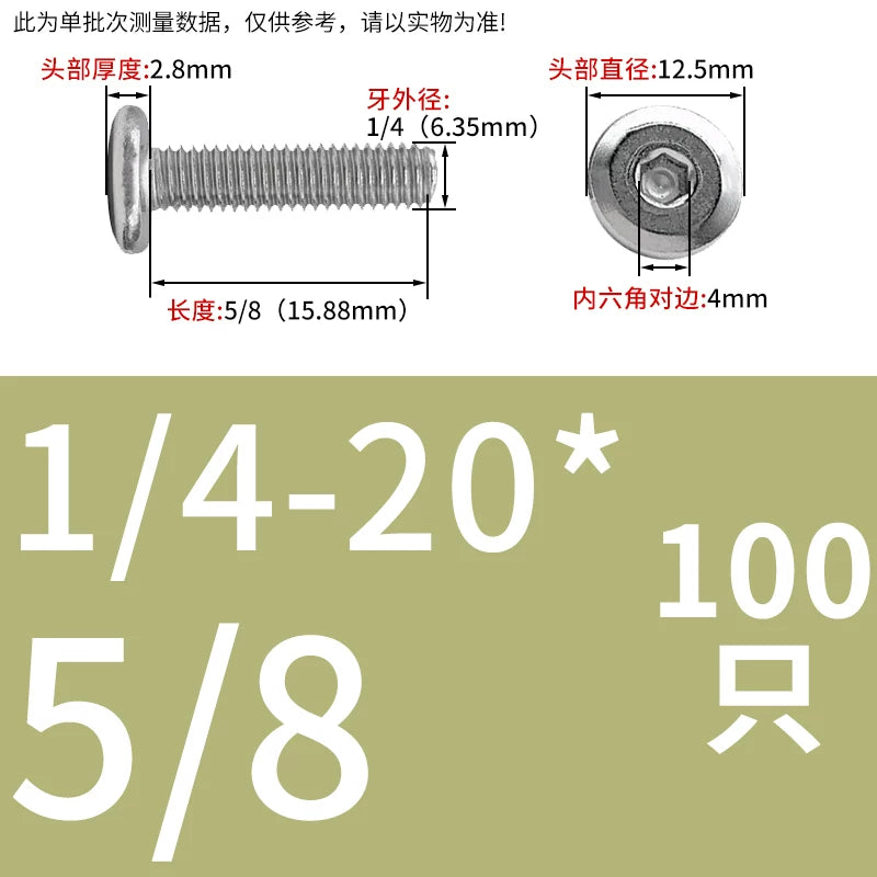 UNC 304 Stainless Steel Screw Nut Set US Imperial Hex Flat Head Chamfer Furniture Pair Lock Splint Fastener