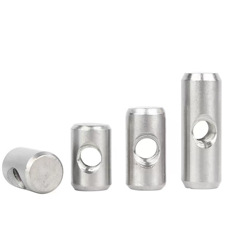 M4/M5/M6 304 Stainless Steel Hammer Nuts Cylindrical Pin Cross Hole Hammer Head Nuts for Furniture & Embedded Installation