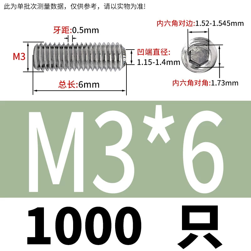 916K Headless Set Screw 304/316L Stainless Steel Hex Socket Knurled Concave End Threaded