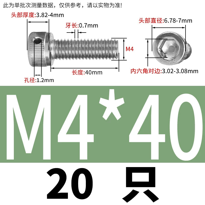 DIN912 Stainless Steel Lead Seal Screw Hex Head Side Hole Anti-Dislodge Fastener