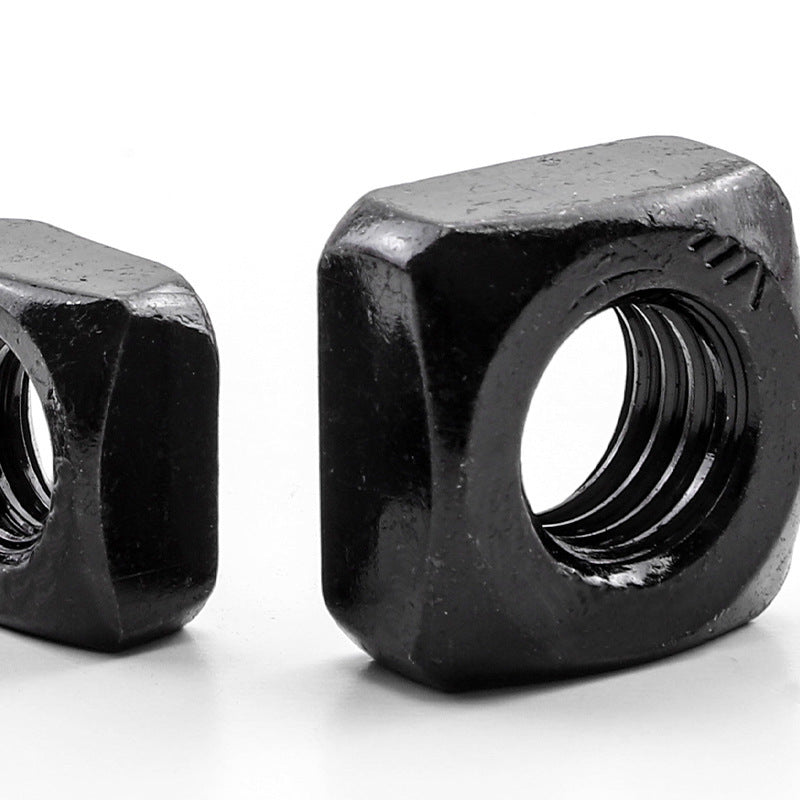 M4/M5/M6/M8/M10 4.8 grade carbon steel hair black square nut iron square nut fastener for Machinery & Construction