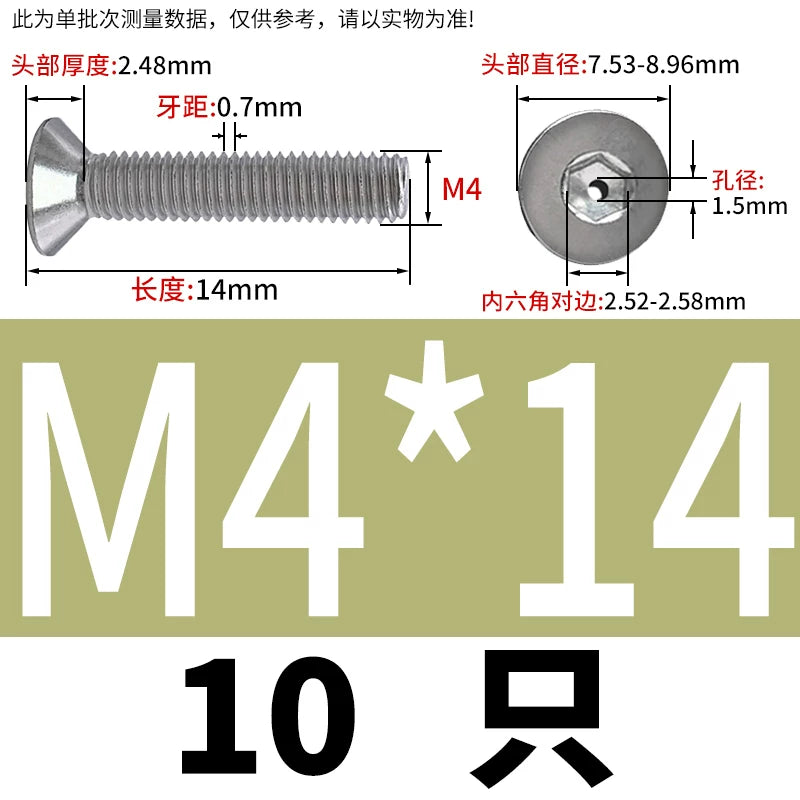 M2-M16 304/316 Stainless Steel Screw Countersunk Hex Hollow Exhaust Vacuum Through-Hole Bolt