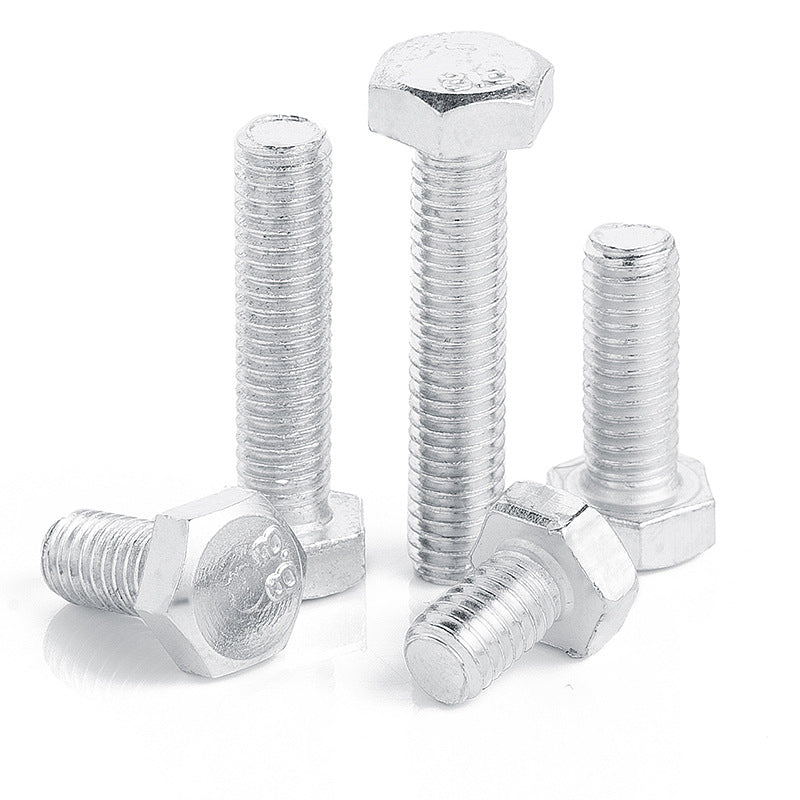 M4/M5 8.8 grade galvanized outer hexagon screw full tooth hexagon head bolt high strength half tooth outer hexagon screw for Construction & Equipment