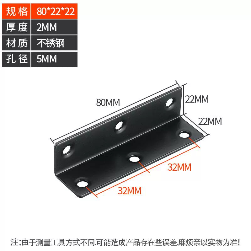 Stainless Steel 90 Degree Angle Bracket Thickened Triangular Support Frame Cabinet Reinforcement Accessory