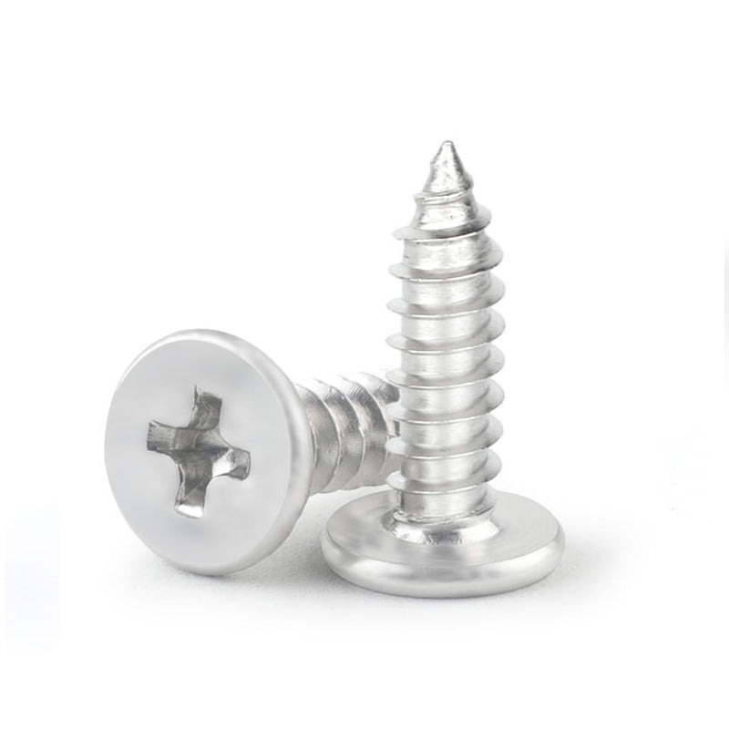 M2/M3 304 Stainless Steel Flat Head Cross Countersunk Self-Tapping Screws –Thin Head for Furniture & Electronics