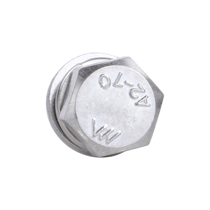 M4/M5/M6/M8 304 stainless steel outer hexagonal flat pad elastic pad three combination screws flat brain combination bolt for Assembled Bolts for Furniture & Machinery