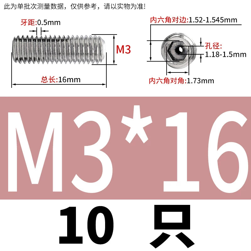 DIN913 Hex Socket Set Screw 304/316 Hollow Perforated Vacuum Exhaust Screw