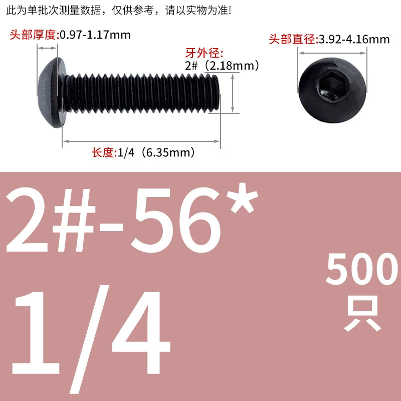10.9 Grade UNC/UNF/BSW Screw Round Mushroom Cup Head Hex Machine Screw