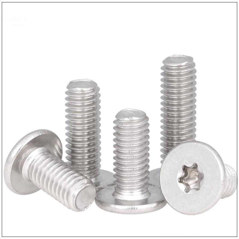 M2/M3 304 stainless steel large flat head plum blossom slot screw flat head inner plum blossom screw thin head screw for Electronics & Furniture Assembly
