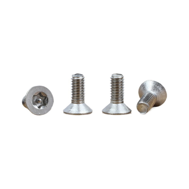 M3/M4  201 stainless steel countersunk plum blossom slot with column anti-theft screw flat head inner plum blossom screw flat cup machine screw for Furniture & Electrical Equipment