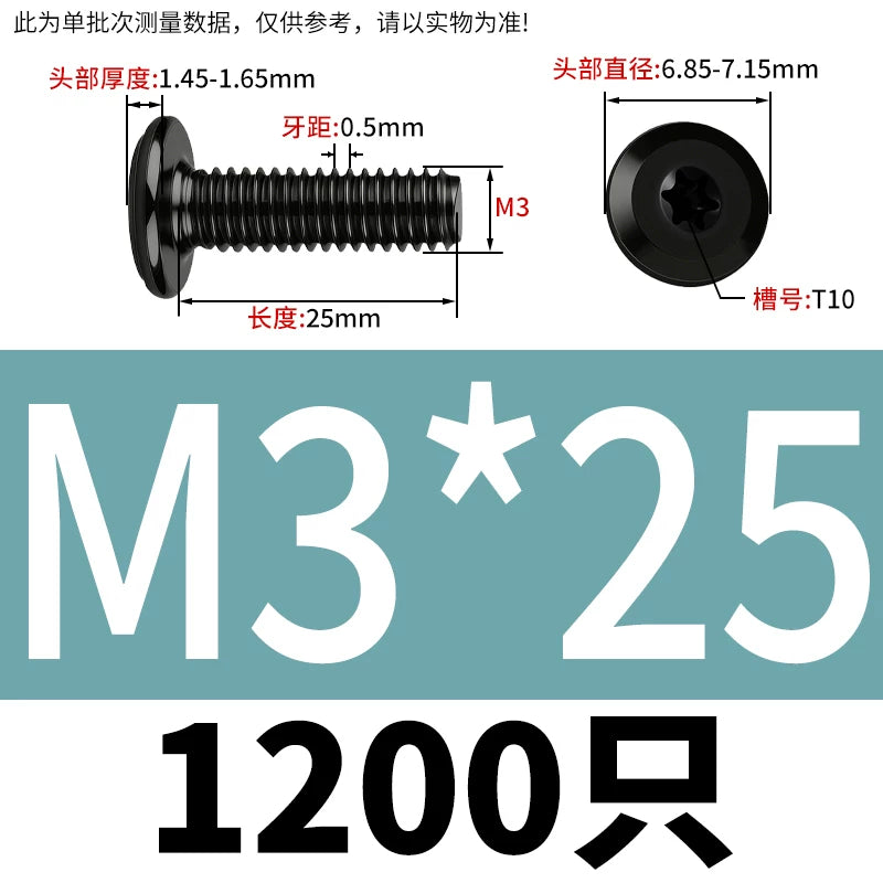 Black Torx Flat Head Furniture Screws & Sleeved Nut Set | 304 Stainless Steel | M3 M4 M5 M6 M8