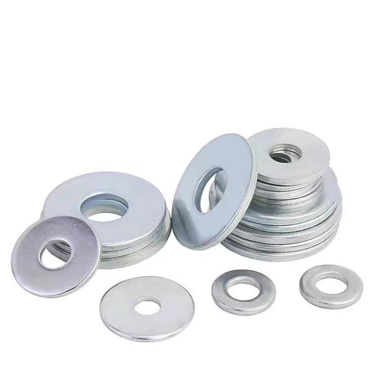 M3-M36 Carbon steel galvanized flat gasket high strength blue white zinc round meson national standard flat washer screw gasket ring  for Industrial & Construction