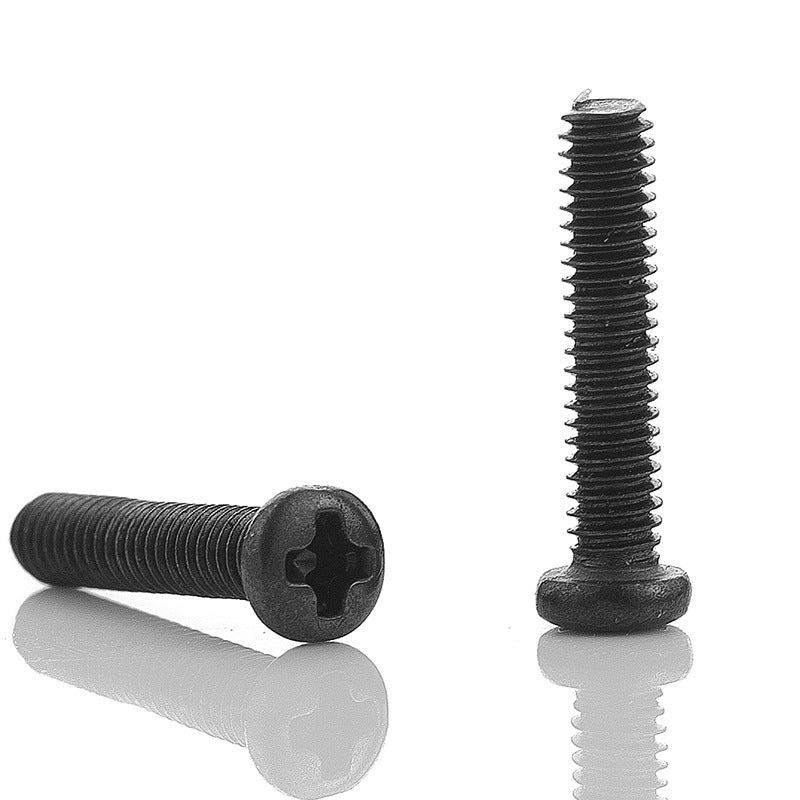 M2M2.5M3 Carbon Steel Blackening & Hardening Cross Pan Head Machine Screws for Precision Electronic Devices